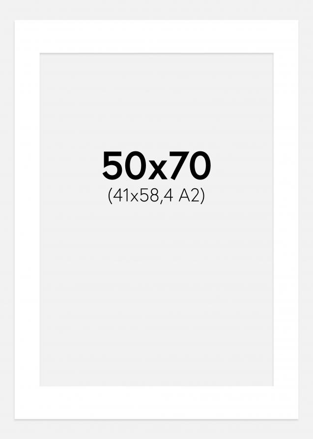 Passepartout Superhvid (Hvid Kerne) 50x70 cm (41x58,4)
