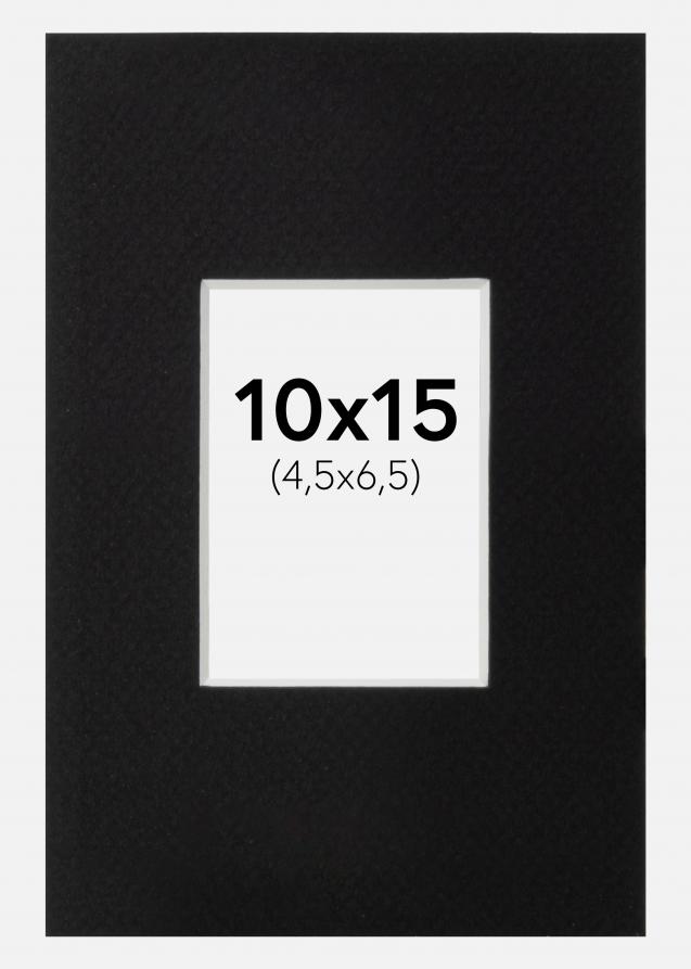 Passepartout Sort (Hvid kerne) 10x15 cm (4,5x6,5)