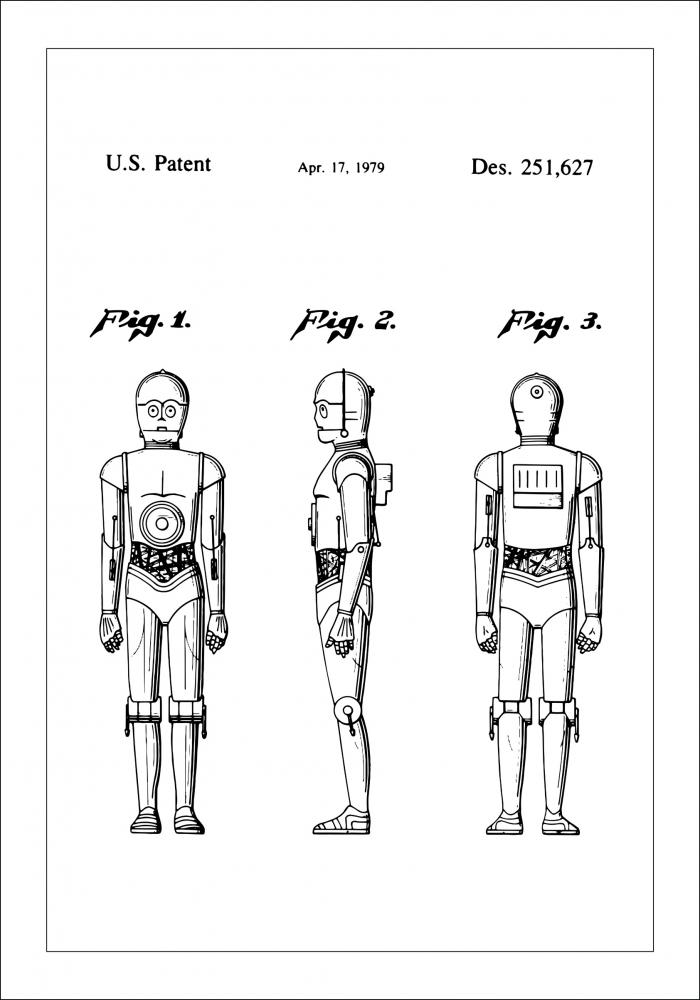 Patenttegning - Star Wars - C-3PO Plakat