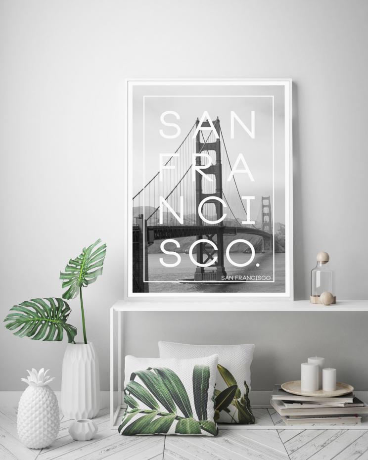 San Francisco Black & White - 50x70 cm
