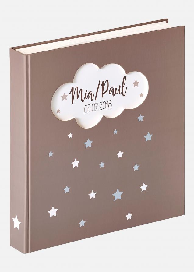Magical Babyalbum Grå - 25,7x29,2 cm (50 Hvide sider / 50 ark)