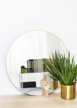 KAILA Round Mirror - Thin Brass 70 cm 