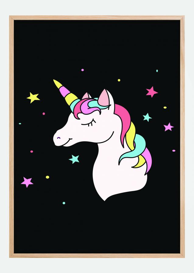 Unicorn Black Plakat