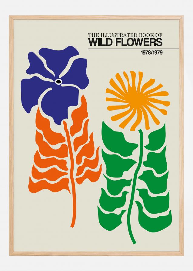 The Illustrated Book Of Wild Flowers Vol.2 Greige Plakat