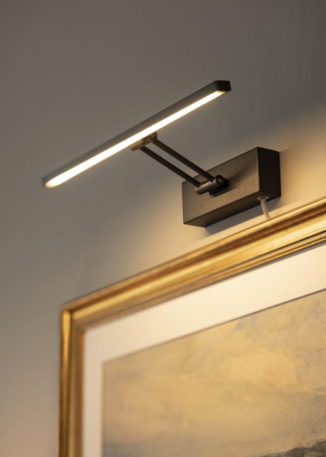 Gunnebo V961 LED til rammebredde 60-100 cm Billedbelysning - Sort
