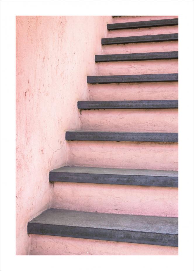 Pink stairs Plakat