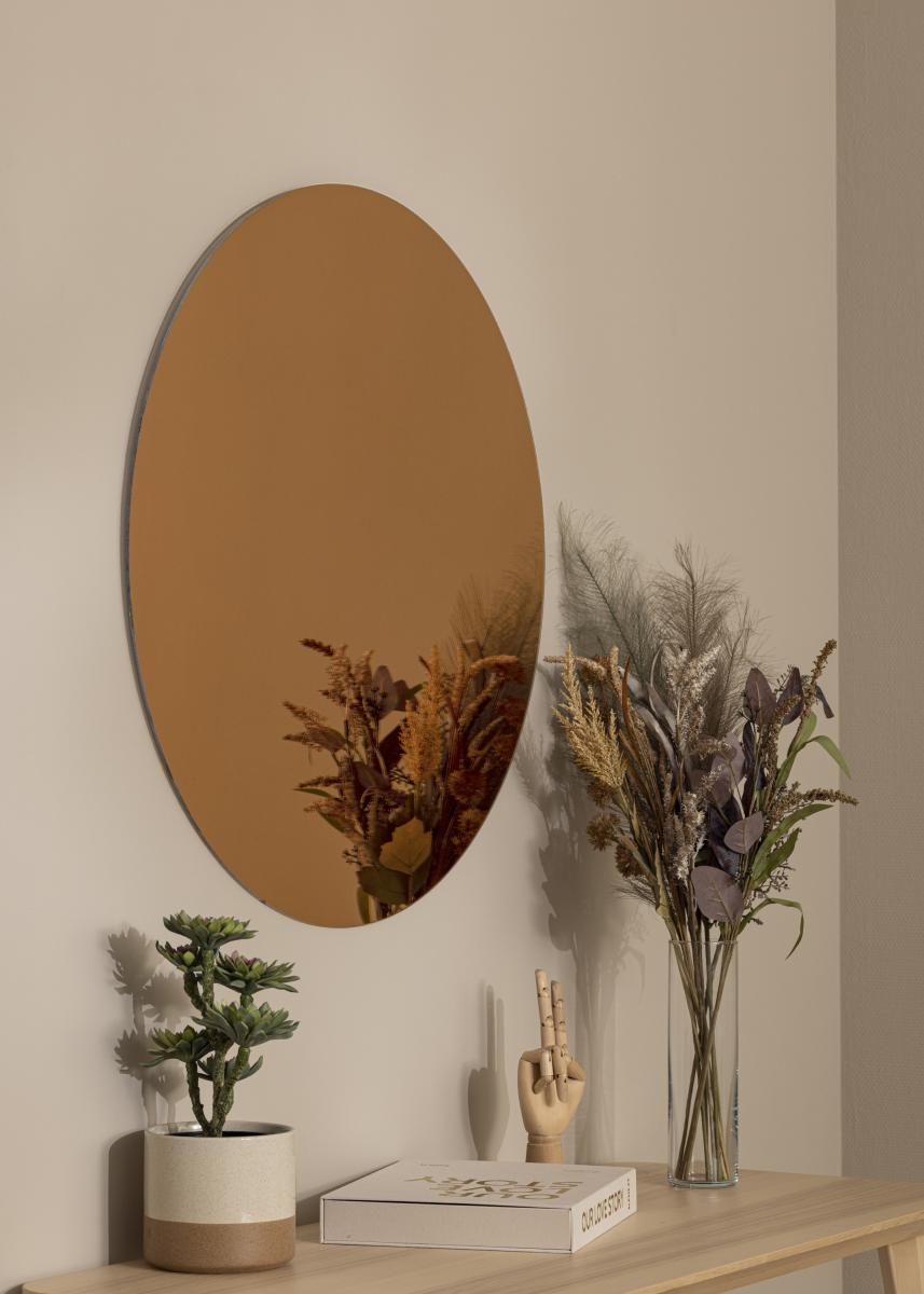 Spejl Golden Bronze 80 cm Ø