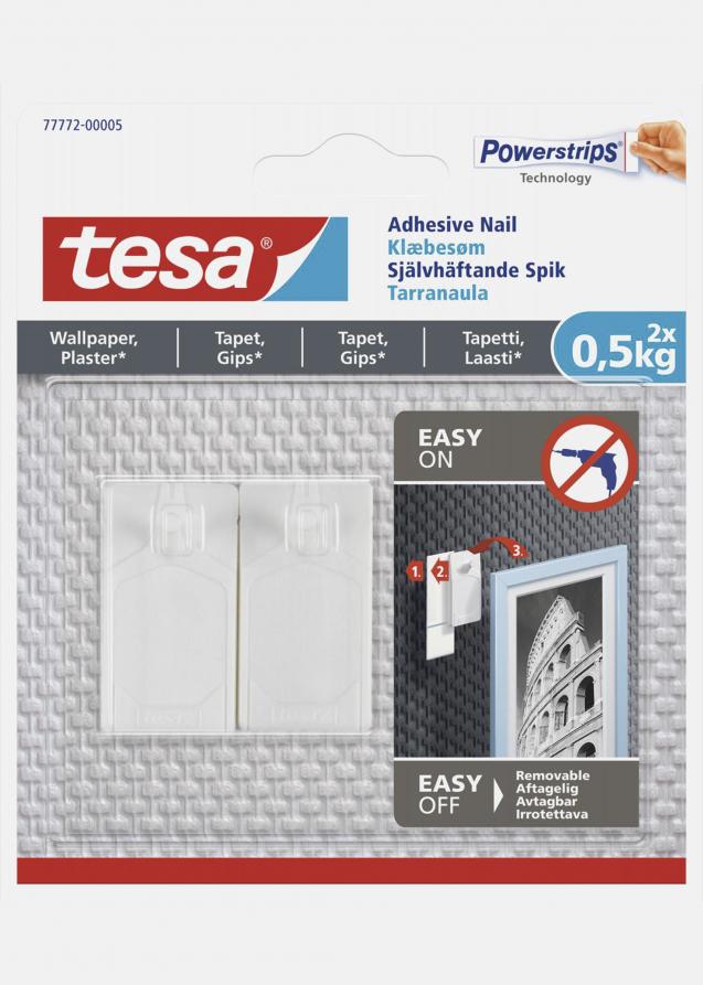 Tesa - Selvhæftende søm til alle vægtyper (max. 2x0,5kg)