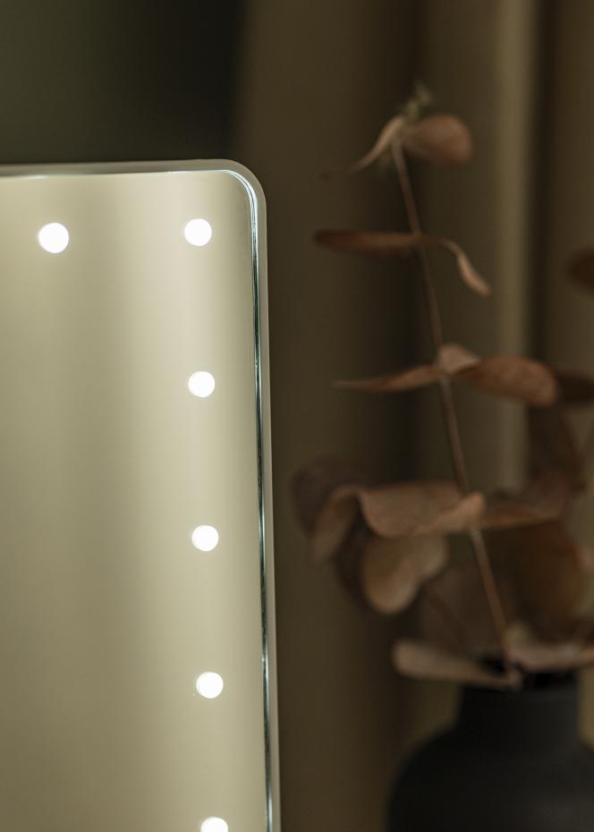 KAILA Makeupspejl LED med Bluetoothhjtaler Hvid 18x30 cm