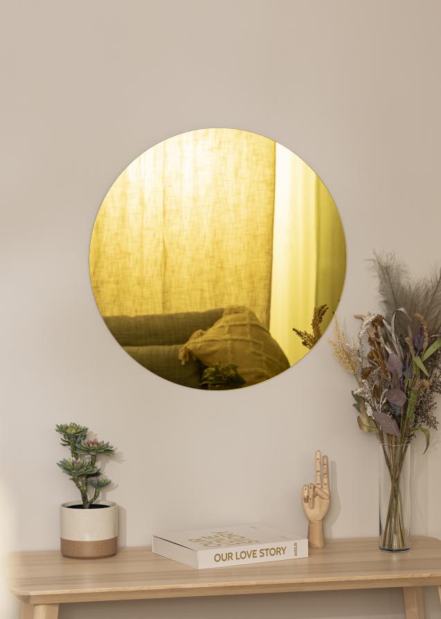 Spejl Rich Yellow 70 cm Ø