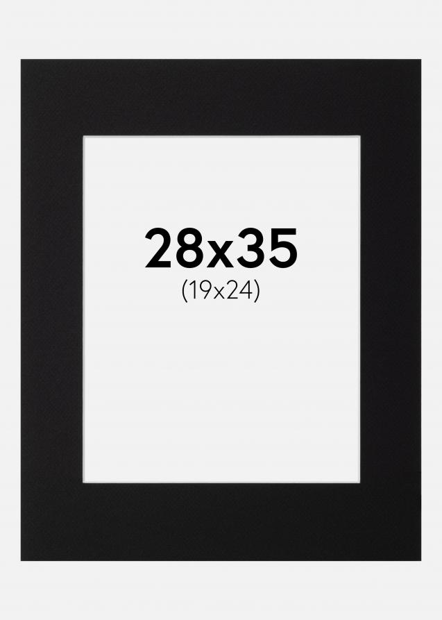 Passepartout Canson Sort (Hvid kerne) 28x35 cm (19x24)