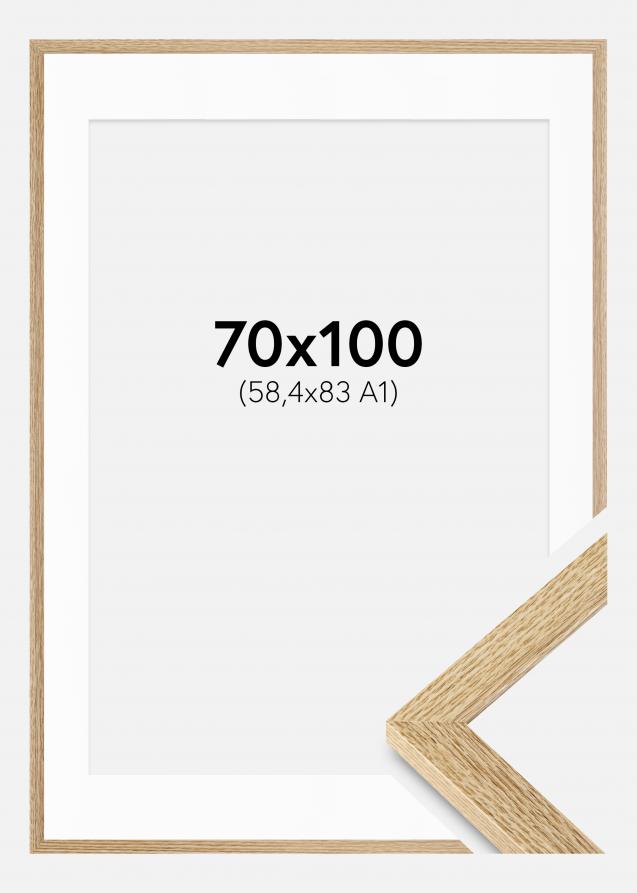 Ramme Selection Eg 70x100 cm - Passepartout Hvid 59,4x84 cm (A1)