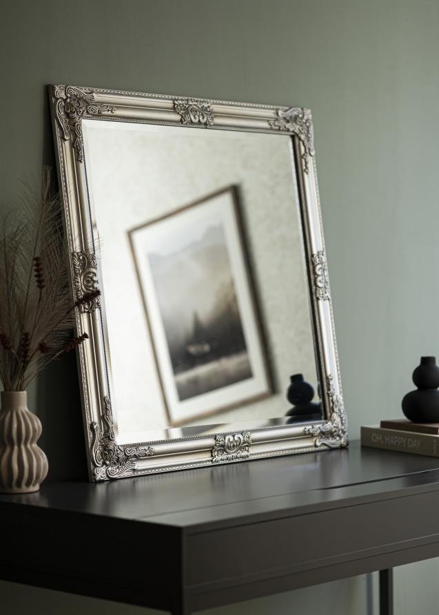Spejl Bologna Sølv 80x80 cm