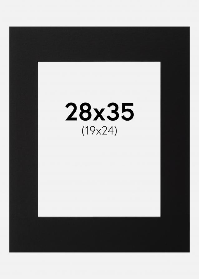 Passepartout Sort (Sort kerne) 28x35 cm (19x24)