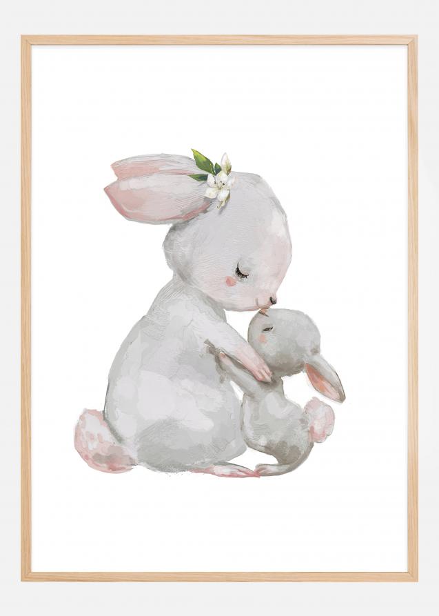 Rabbit Family Watercolor Plakat