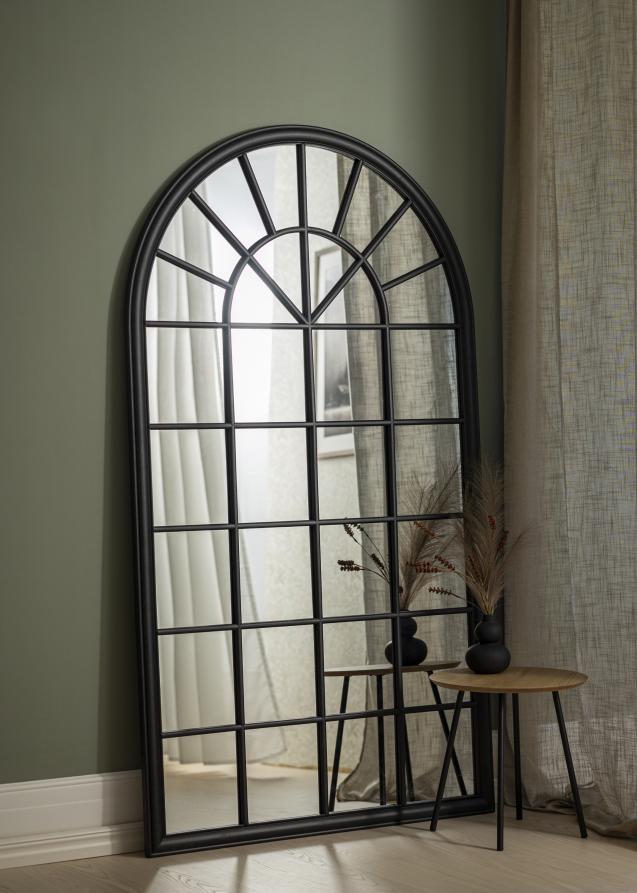 Spejl Window Tall Dome Sort 103x180 cm