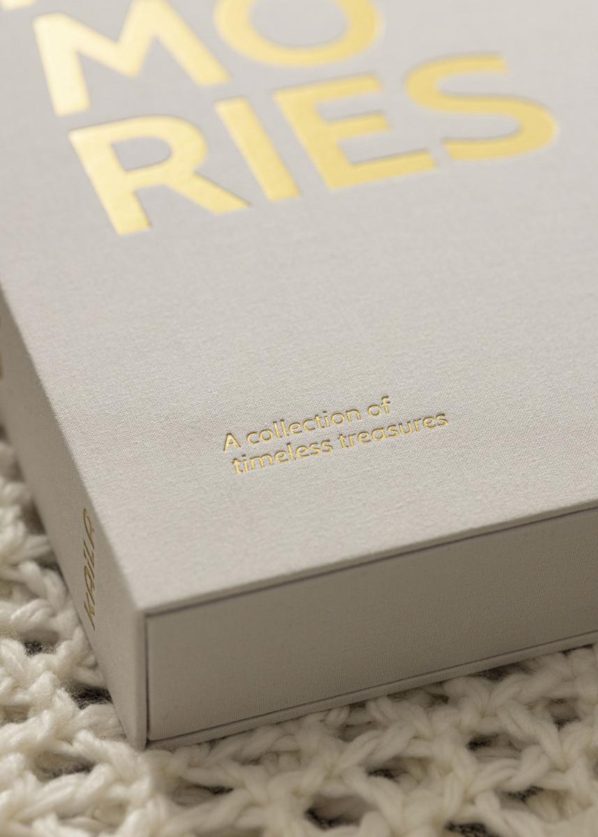 KAILA MEMORIES Cream - Coffee Table Photo Album (60 Sorte Sider / 30 Blade)