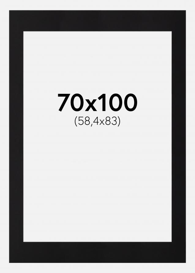 Passepartout Sort Standard (Hvid Kerne) 70x100 cm (58,4x83 - A1)