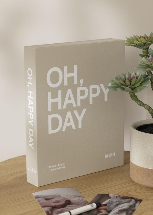 KAILA OH HAPPY DAY Grey - Coffee Table Photo Album (60 Sorte Sidere)