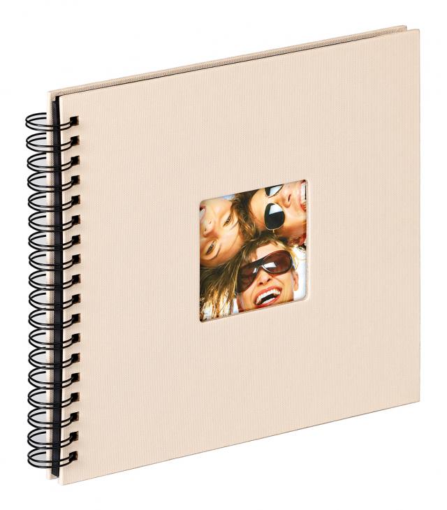 Fun Spiralalbum Sand - 26x25 cm (40 Sorte sider / 20 blade)