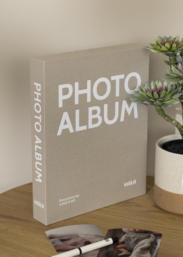 KAILA PHOTO ALBUM Grey - Coffee Table Photo Album (60 Sorte Sider / 30 Blade)