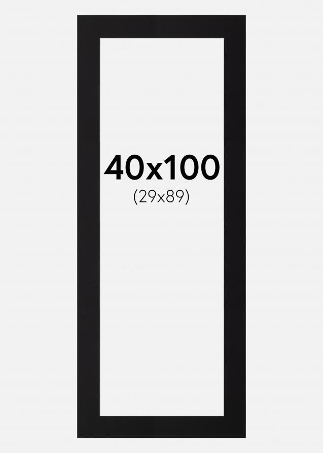 Passepartout Sort Standard (Hvid Kerne) 40x100 cm (29x89)