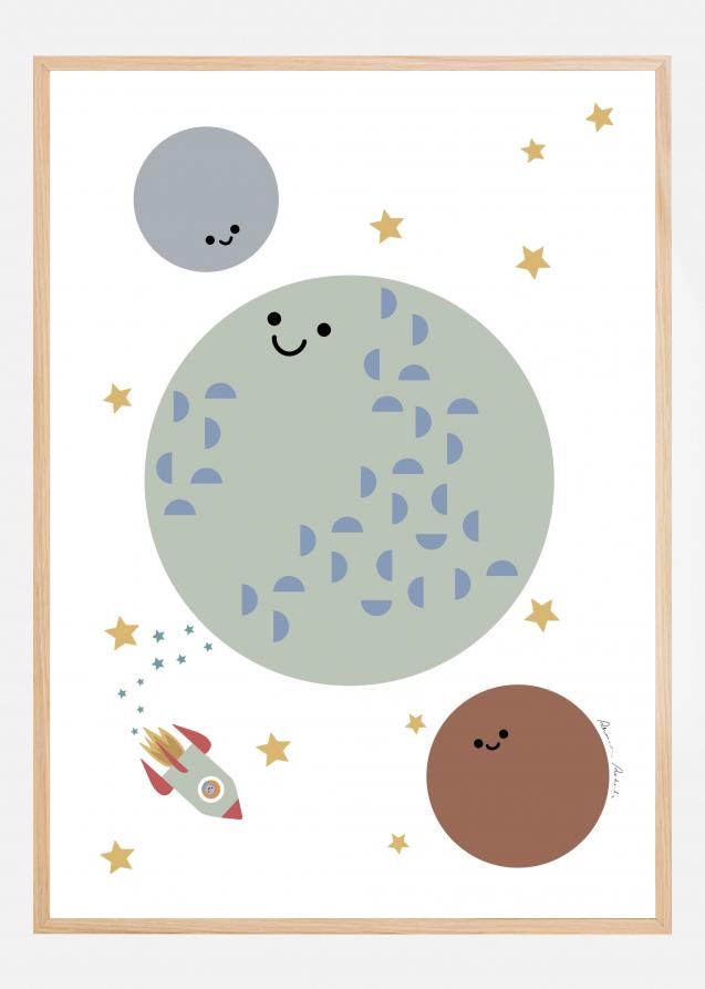 Solar Earth Moon Plakat
