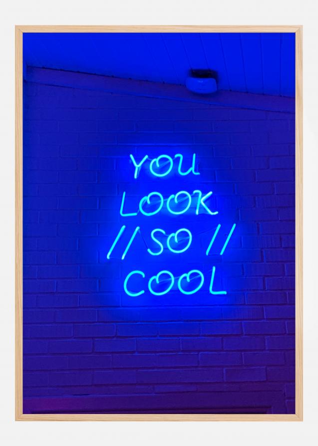 Blue Neon Sign Plakat