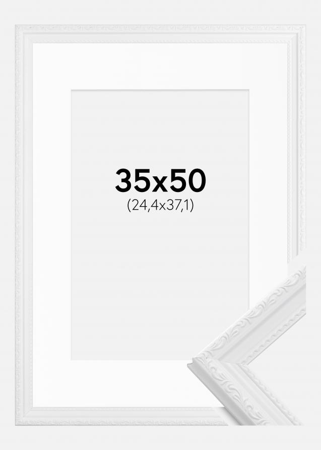 Ramme Abisko Hvid 35x50 cm - Passepartout Hvid 10x15 inches