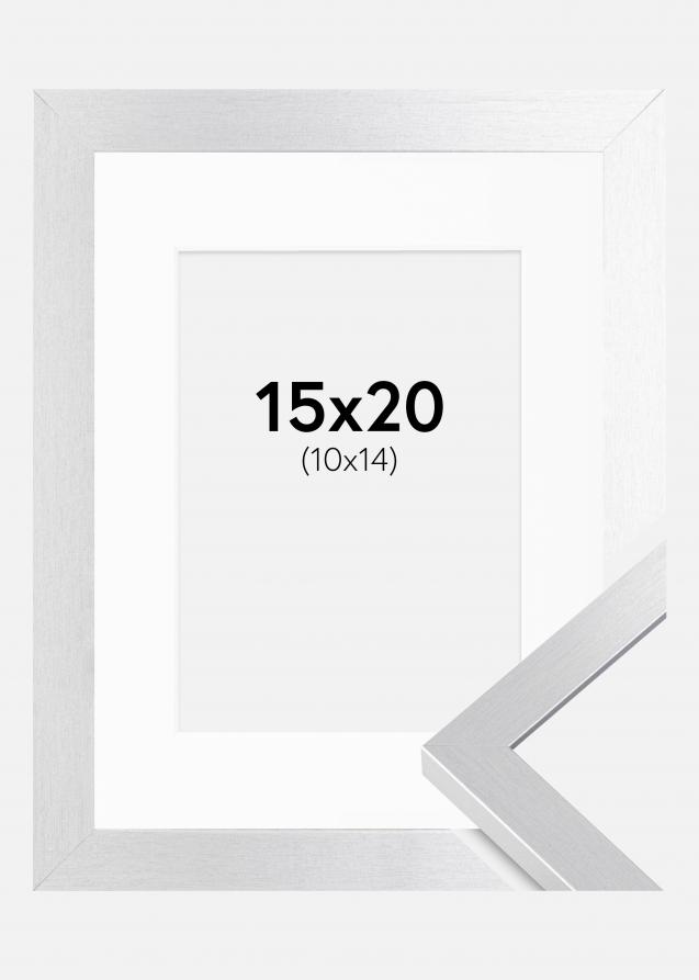 Ramme Selection Sølv 15x20 cm - Passepartout Hvid 11x15 cm