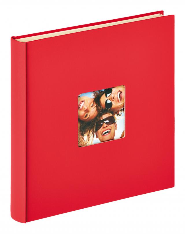 Fun Selvhæftende Rød - 33x34 cm (50 Hvide sider / 25 blade)