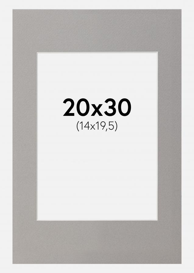 Passepartout Grå 20x30 cm (14x19,5)
