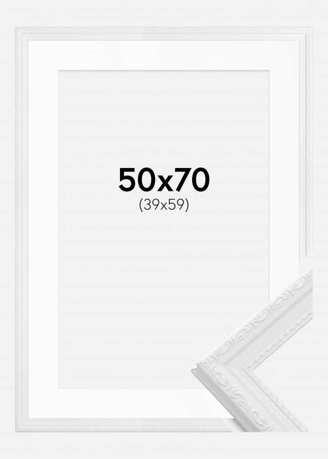 Ramme Abisko Hvid 50x70 cm - Passepartout Hvid 40x60 cm