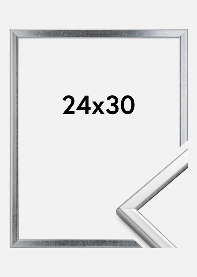 Ramme Slim Mat antirefleksglas Sølv 24x30 cm