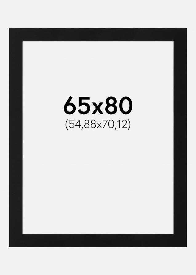 Passepartout Sort Standard (Hvid Kerne) 65x80 cm (54,88x70,12)
