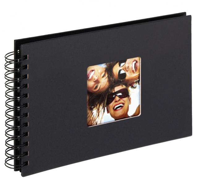 Fun Spiralalbum Sort - 23x17 cm (40 Sorte sider / 20 blade)