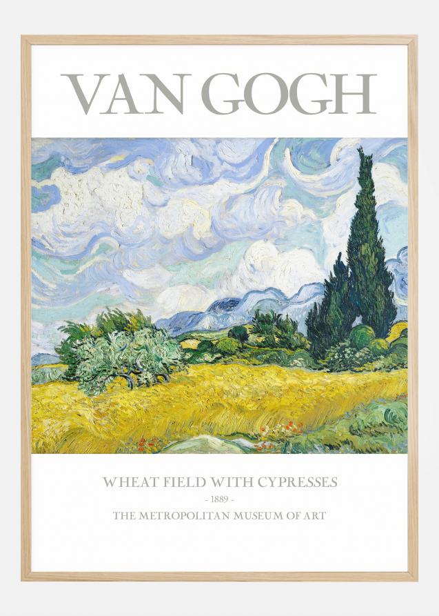 VAN GOGH - Wheat Field With Cypresses Plakat