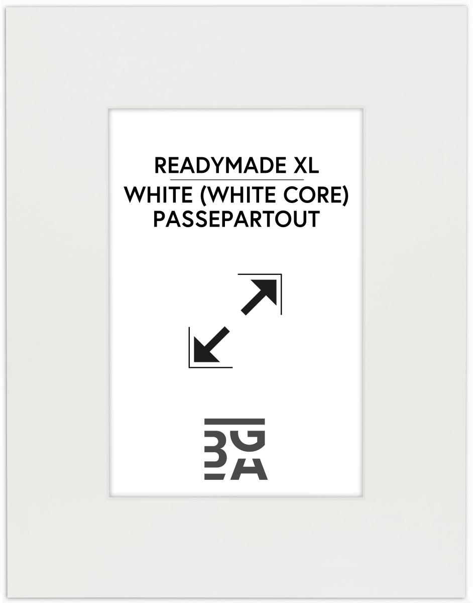 Passepartout XL Hvid (Hvid kerne) 40x50 cm (20x28,7 - A4)