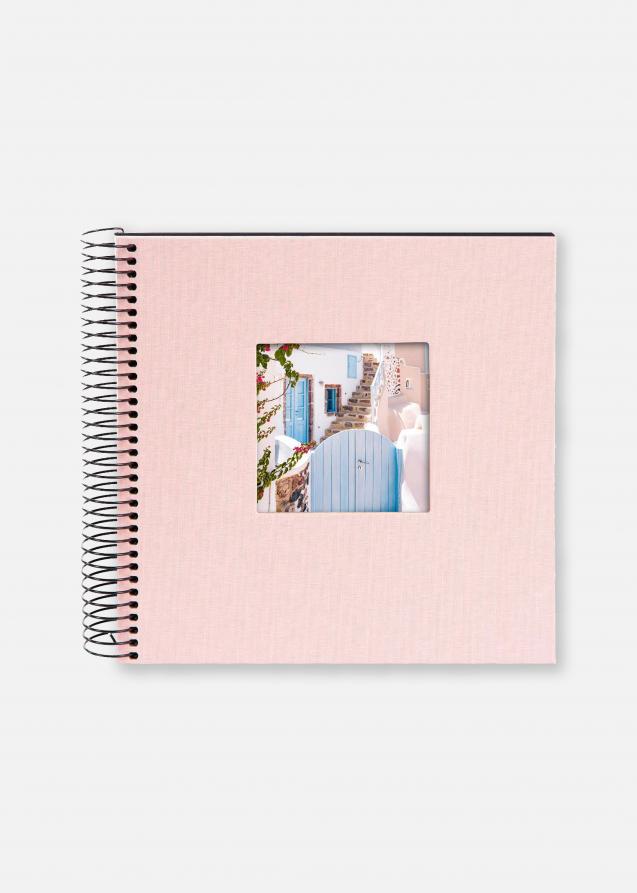 Bella Vista Spiralalbum Rose - 20x20 cm (40 Sorte sider / 20 blade)