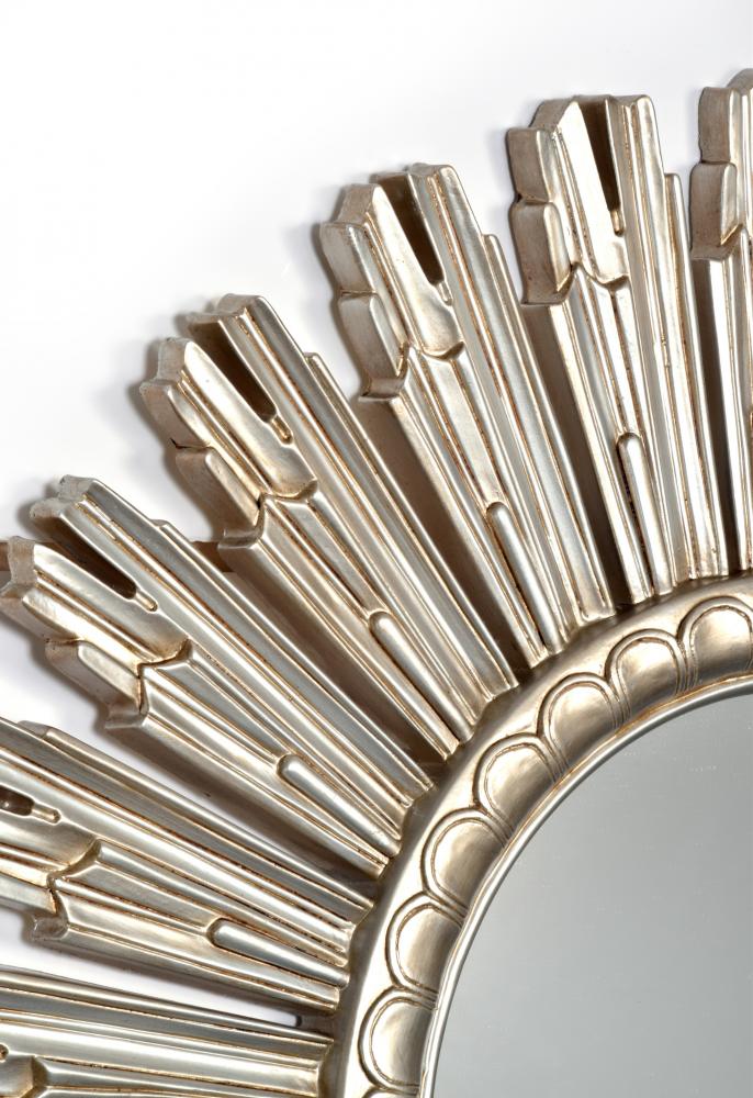 Spejl Sundial Champagne Guld 90 cm 