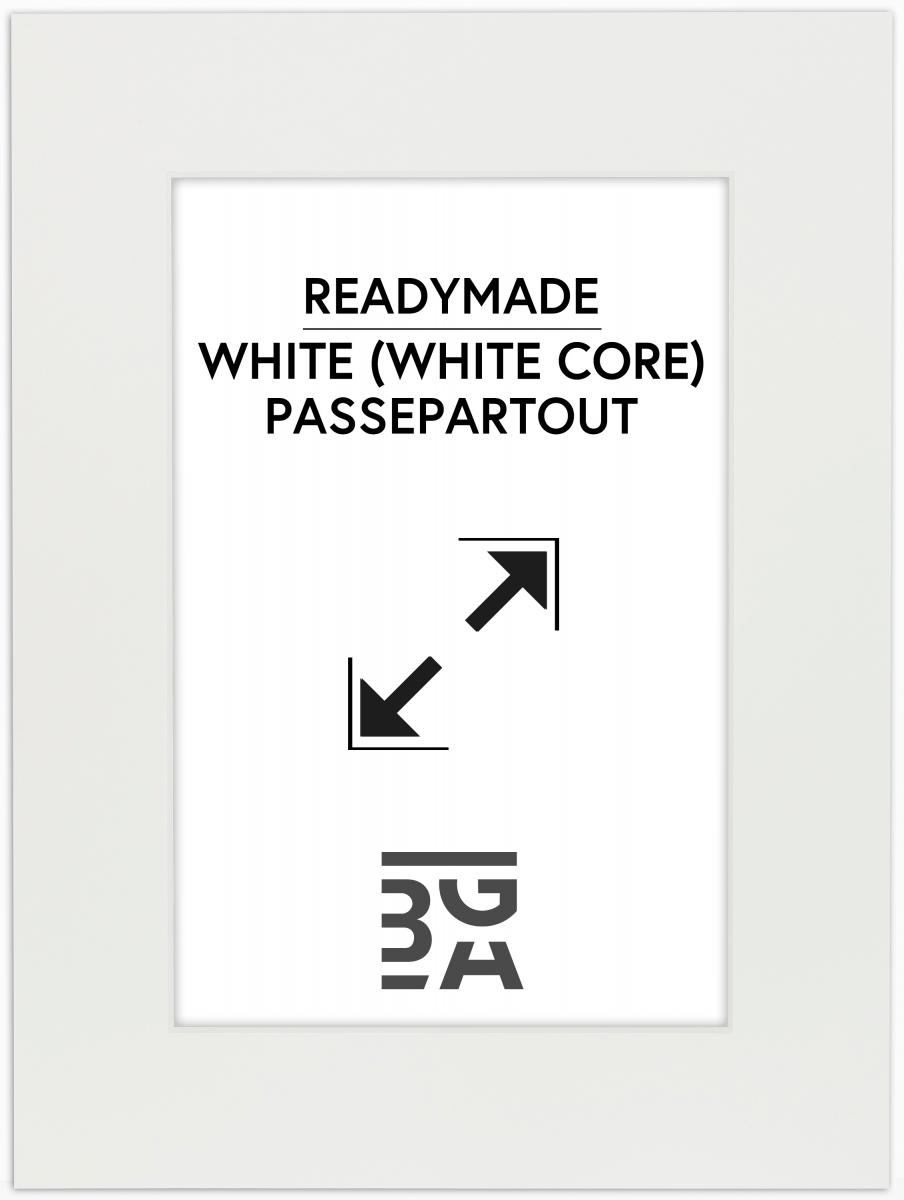 Passepartout Hvid (Hvid kerne) 50x70 cm (41x58,4 - A2)