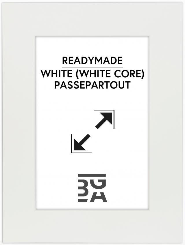 Passepartout Hvid (Hvid kerne) 20x25 cm (14x20)