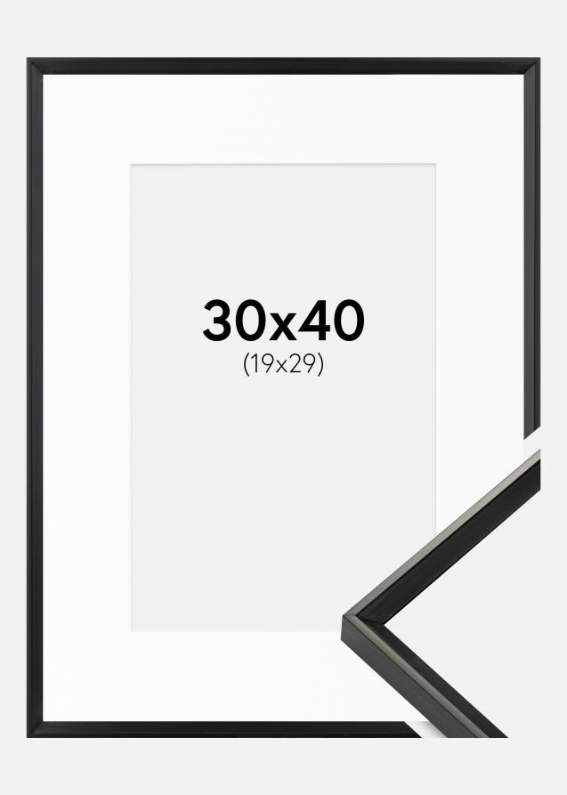 Ramme Desire Sort 30x40 cm - Passepartout Hvid 20x30 cm
