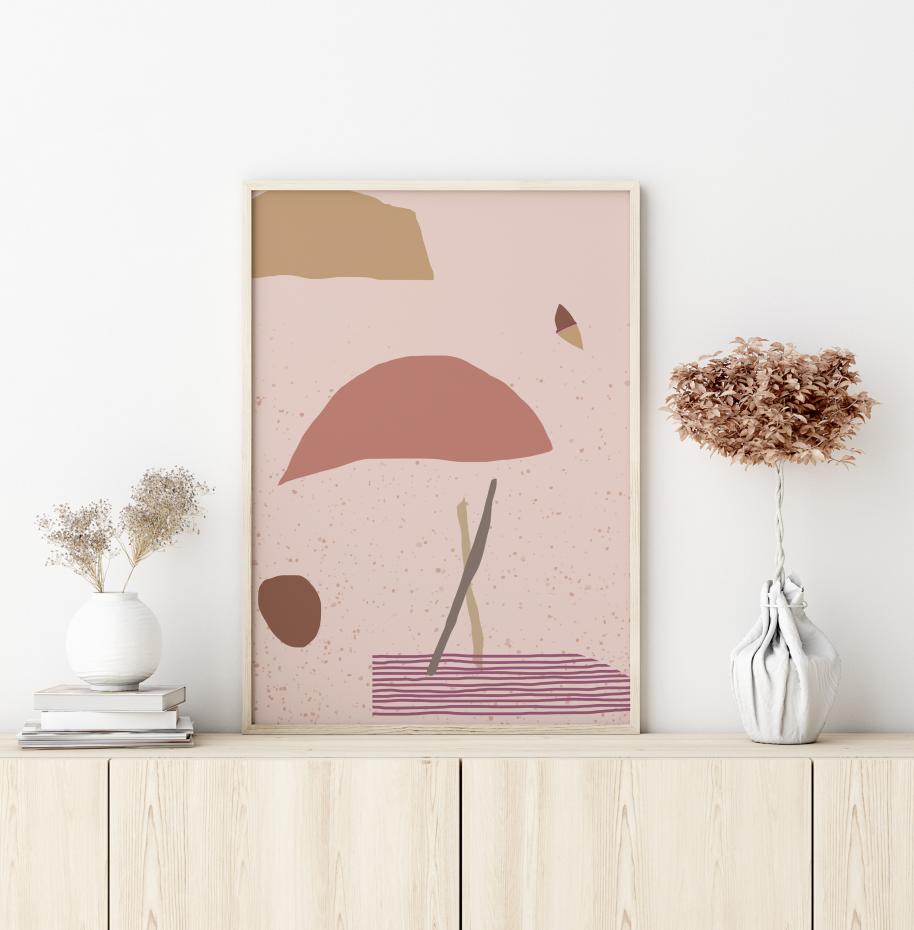 Abstract Art - Pink Plakat