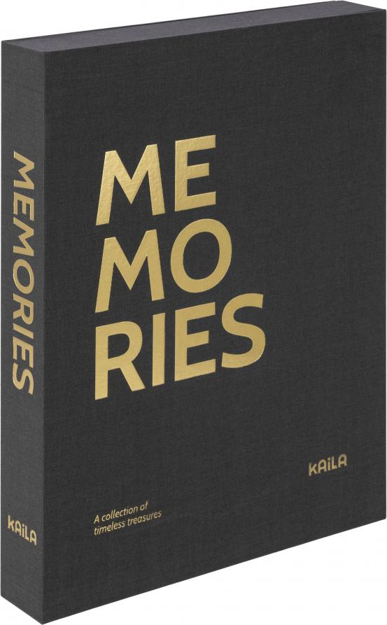 KAILA MEMORIES Black XL - Coffee Table Photo Album (20 Sorte Sider)