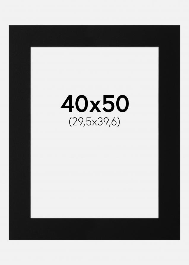 Passepartout Sort Standard (Hvid Kerne) 40x50 cm (29,5x39,6)