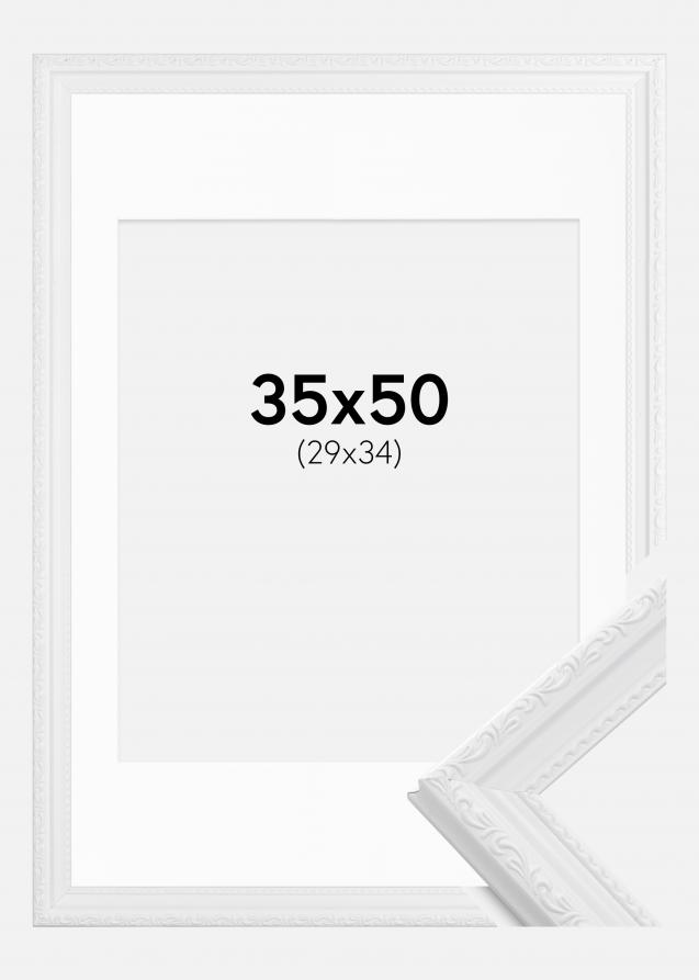 Ramme Abisko Hvid 35x50 cm - Passepartout Hvid 30x35 cm