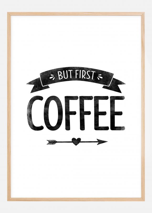 But first coffee Retro Plakat