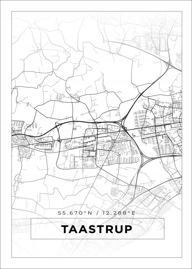 Kort - Taastrup - Hvid Plakat