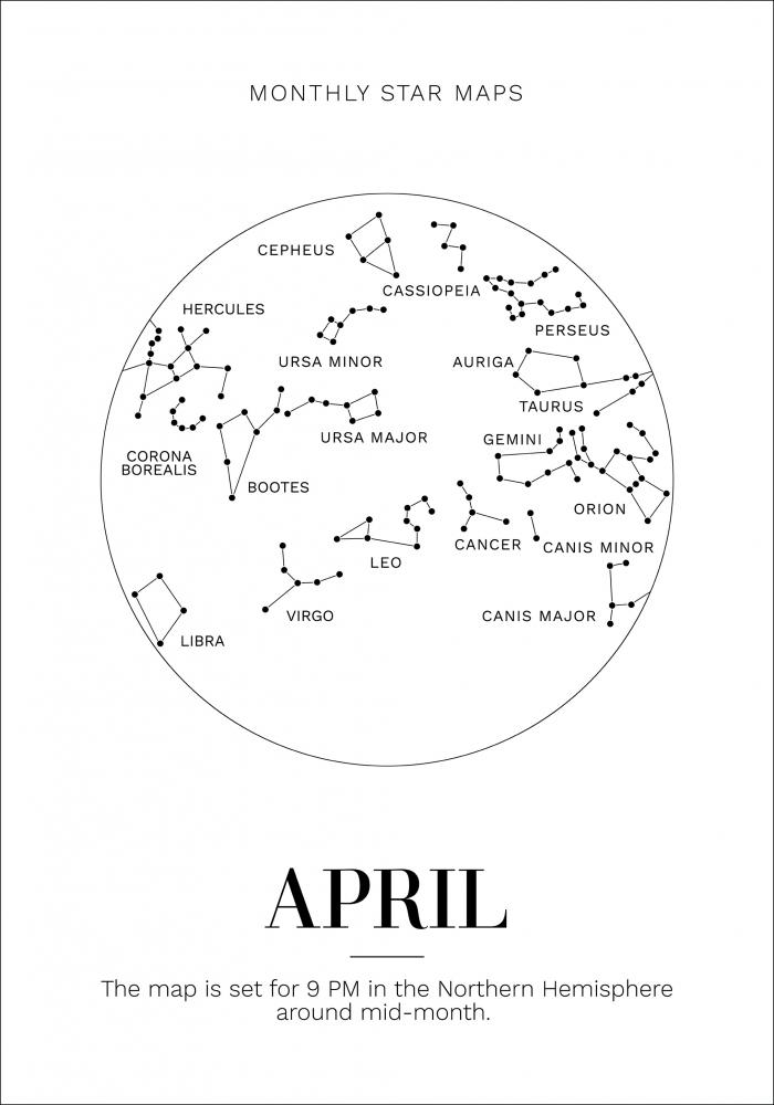 Monthly star April Plakat